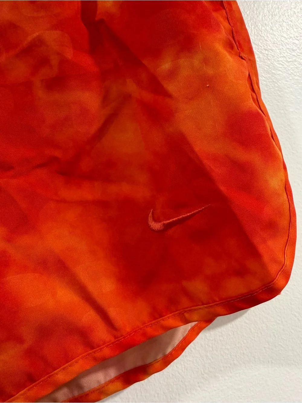 Nike Orange Tie-Dye Running Shorts